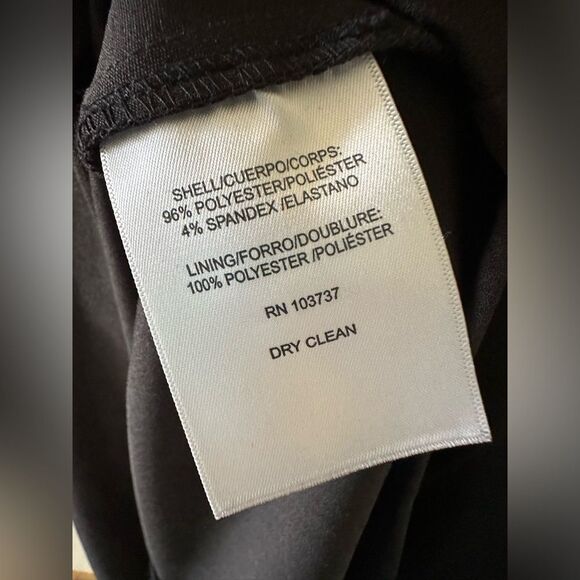 Donna Morgan Kendall Black Sheath 3/4 Bell Sleeve Dress Size 6 - Picture 5 of 5